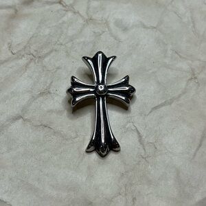 Cross Pendent Stainless Steel Oxidized Design